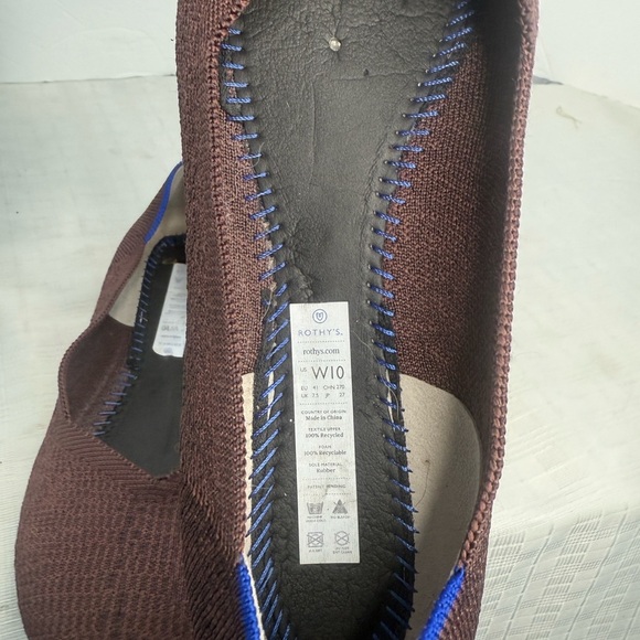 Rothy’s Port Wine Round Toe Retired Flats Shoes size 10 - Picture 5 of 8
